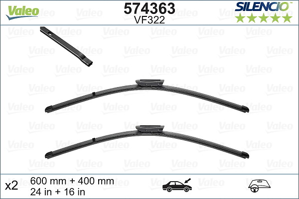 VALEO VAL574363 Ablaktörlő lapát